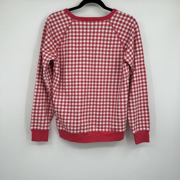 Draper James Pink Plaid Cotton Pullover Sweatshirt Size Small S - Picture 5 of 5
